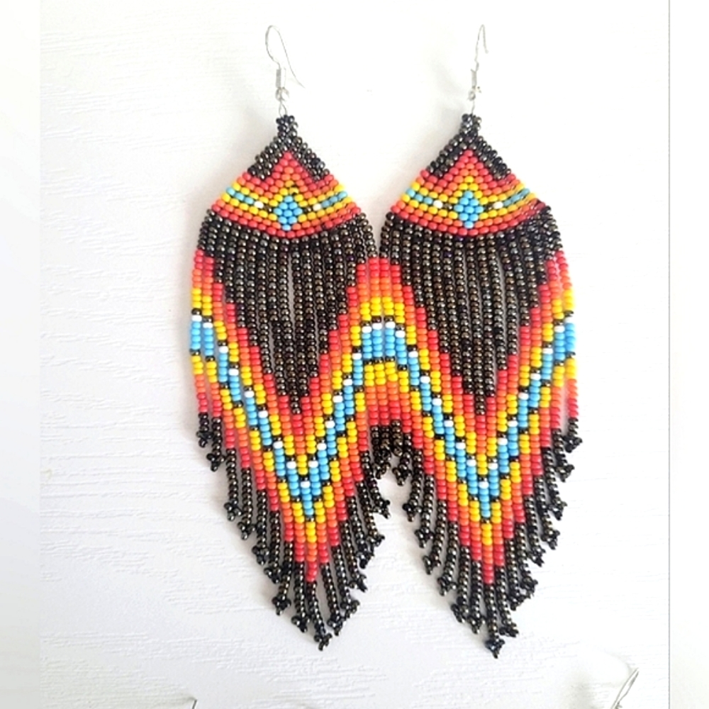 Boho Handmade Beaded Earrings